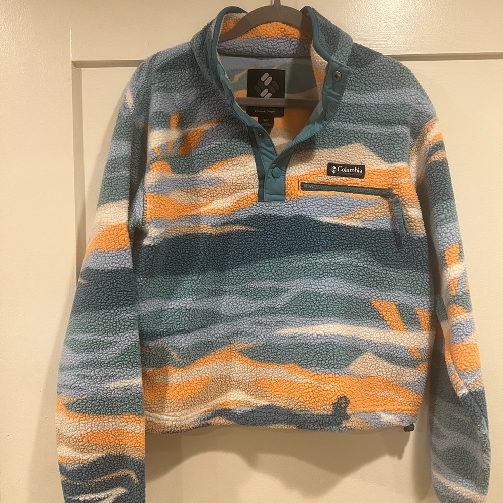 Columbia Blue and Orange Fleece Jacket